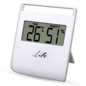 LIFE FLEXY THERMOMETER WITH HYGROMETER, WHITE COLOR