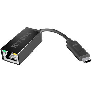 ICY BOX IB-AC535-C Adapter, USB 2.0 Type-C to Ethernet 10/100 Adapter, black / 6
