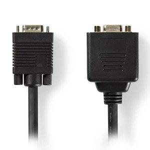NEDIS CCGP59120BK02 VGA Cable, VGA Male - 2x VGA Female, 0.2 m, Black