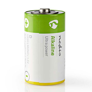 NEDIS BAAKLR202BL Alkaline Battery D, 1.5 V, 2 pieces, Blister