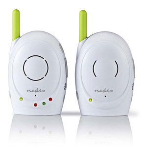 NEDIS BAMO110AUWT Audio Baby Monitor, 2.4 GHz, Talkback Function