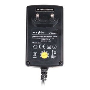 NEDIS ACPA003 Universal AC Power Adapter, 9.0/12/13.5/15/18/20/24 VDC, 1A - 1.5A