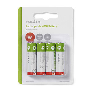 NEDIS BANM26HR64B Rechargeable Ni-MH Battery AA, 1.2V, 2600 mAh, 4 pieces, Blist