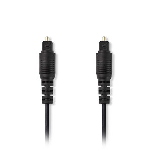 NEDIS CAGP25000BK100 Optical Audio Cable, TosLink Male - TosLink Male, 10m, Blac