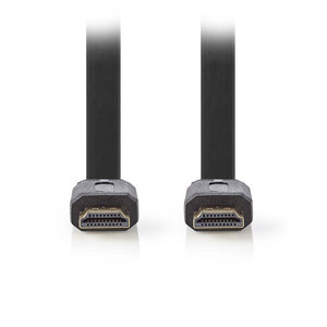 NEDIS CVGP34100BK20 Flat High Speed HDMI Cable with Ethernet, 2m, Black