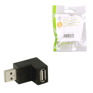 NEDIS CCGP60940BK USB 2.0 Adapter,  A Male - A Female, 270° Angled, Black