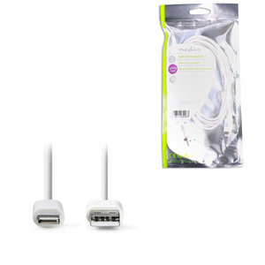 NEDIS CCGP39300WT20 Sync and Charge Cable Apple Lightning 8-pin Male-USB A Male,