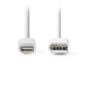 NEDIS CCGP39300WT20 Sync and Charge Cable Apple Lightning 8-pin Male-USB A Male,
