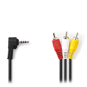 NEDIS CVGP22400BK20 3.5mm AV Cable 3.5mm AV Male-3xRCA Male 2.0m Black