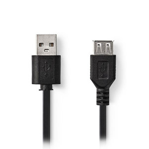 NEDIS CCGP60010BK02 USB 2.0 Cable A Male-A Female 0.2m Black