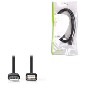 NEDIS CCGP60010BK20 USB 2.0 Cable A Male-A Female 2.0m Black