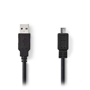 NEDIS CCGP60500BK05 USB 2.0 Cable A Male-Micro B Male,0.5 m Black