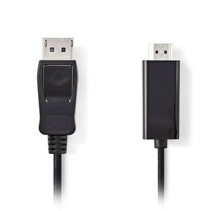 NEDIS CCGP37100BK10 DisplayPort-HDMI Cable DisplayPort Male-HDMI Connector,1.0 m