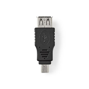 NEDIS CCGP60902BK USB 2.0 Adapter, Mini 5-Pin Male - A Female, Black