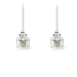 NEDIS TCGP90200WT20 Telecom Cable RJ11 Male - RJ11 Male 2.0 m White