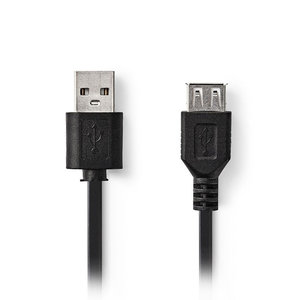 NEDIS CCGT60010BK20 USB 2.0 Cable A Male - USB A Female 2.0 m Black