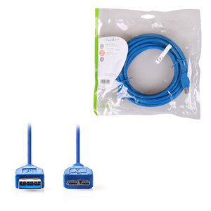 NEDIS CCGP61500BU50 USB 3.0 Cable A Male - Micro B Male 5.0m Blue