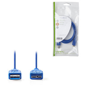NEDIS CCGP61500BU10 USB 3.0 Cable A Male - Micro B Male 1.0 m Blue