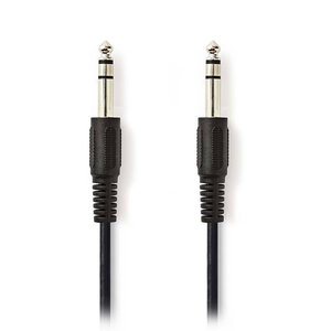 NEDIS CAGP23000BK20 Stereo Audio Cable 6.35 mm Male - 6.35 mm Male 2.0 m Black