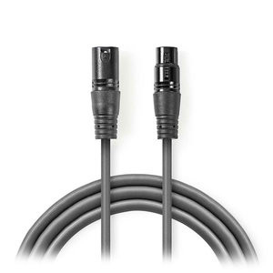NEDIS COTG15010GY100 Balanced XLR Audio Cable XLR 3-Pin Male - XLR 3-Pin Female