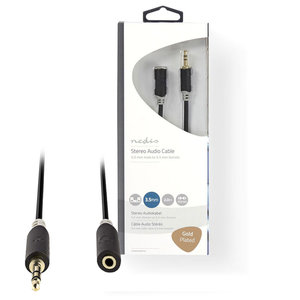 NEDIS CABW22050AT20 Stereo Audio Cable 3.5 mm Male - 3.5 mm Female 2.0 m Anthrac