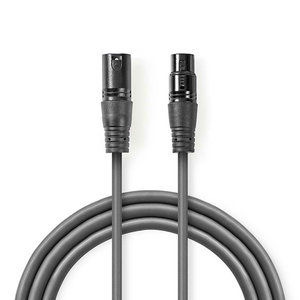 NEDIS COTH15010GY15 Balanced XLR Audio Cable XLR 3-Pin Male - XLR 3-Pin Female 1