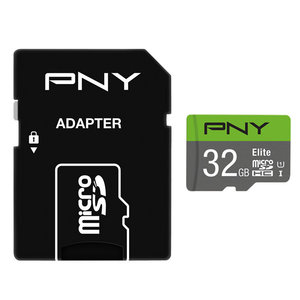 PNY P-SDU32GU185GW-GE32GB MICRO-SD HC CLASS 10/UHS-I  U1+SD ADAPTER