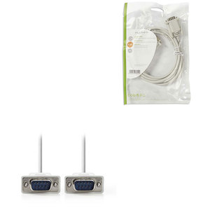 NEDIS CCGP52000IV20 Serial Cable D-Sub 9-pin Male - D-Sub 9-pin Male 2.0 m Ivory