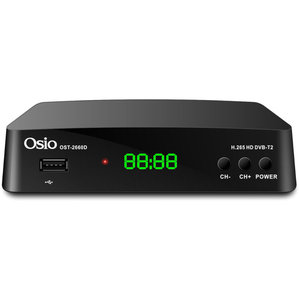 Osio OST-2660D DVB-T/T2 Full HD H.265 MPEG-4 Ψηφιακός δέκτης με USB και χειριστήριο για TV & δέκτη
