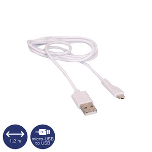 Osio OTU-395 Λευκό Καλώδιο USB σε micro USB 1.2 m