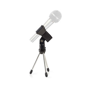 NEDIS MPST05BK Microphone Table Stand Max 0.8 kg Black Silver