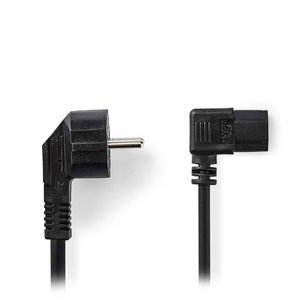 NEDIS CEGP10020BK20 Power Cable Schuko Male Angled - IEC-320-C13 Angled 2.0 m Bl