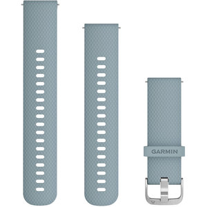 GARMIN Quick Release 20mm Seafoam-Silver Silicone Replacement Strap