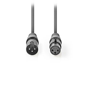 NEDIS COTG15010GY200 Balanced XLR Audio Cable XLR 3-Pin Male - XLR 3-Pin Female