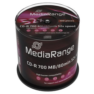 MEDIARANGE CD-R 52x 700MB/80min Cake 100τμχ