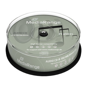 MEDIARANGE AUDIO CD-R 12x 700MB/80min, cake box, 25τμχ