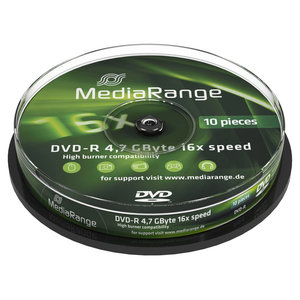 MEDIARANGE DVD-R, 4.7GB, 16x, 10τμχ Cake box