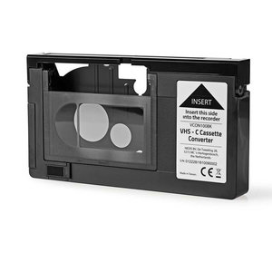NEDIS VCON100BK VHS-C Cassette Converter VHS-C to VHS Plug and play Black