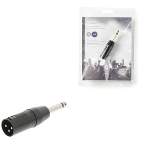 NEDIS COTP15942BK XLR Adapter Mono XLR 3-pin Male - 6.35 mm Male Black