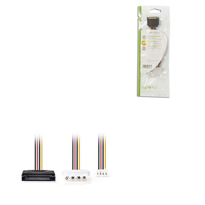 NEDIS CCGP73550VA015 Internal Power Cable SATA 15-pin Male - Molex Female + FDD