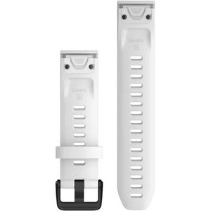 GARMIN QuickFit 20 White Silicone with Black Hardware Replacement Strap