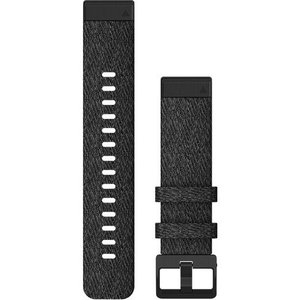 GARMIN QuickFit 20 Heathered Black Nylon with Black Hardware Replacement Strap