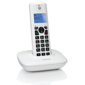 Motorola T401+ White (Ελληνικό Μενού) Ασύρματο τηλέφωνο με φραγή αριθμών, ανοιχτή ακρόαση και Do Not Disturb