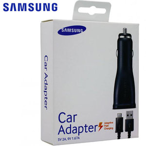 SAMSUNG FAST CAR CHARGER MICRO USB BLACK RETAIL PACK