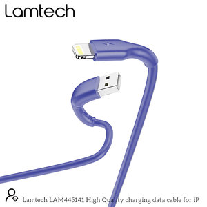 LAMTECH CHARGING & DATACABLE LIGHTNING 1m BLUE