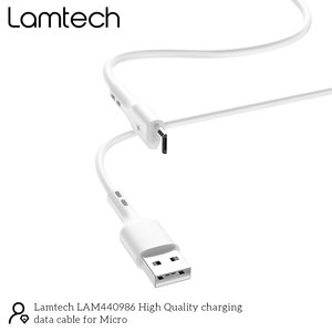 LAMTECH DATACABLE MICRO USB 1m WHITE