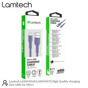LAMTECH DATACABLE MICRO USB 1m BLUE