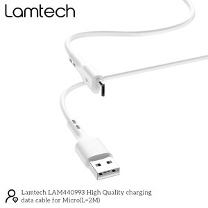 LAMTECH DATACABLE MICRO USB 2m WHITE