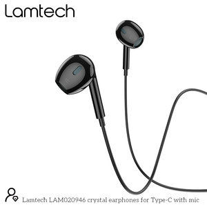 LAMTECH TYPE-C MOBILE EARPHONES WITH MICROPHONE BLACK