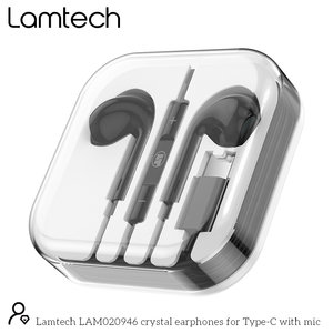 LAMTECH TYPE-C MOBILE EARPHONES WITH MICROPHONE BLACK